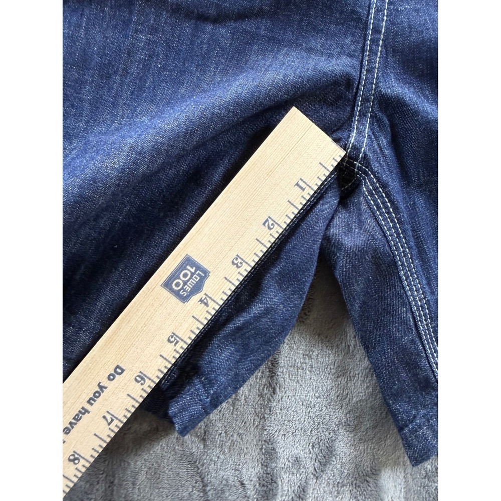 Volcom Painterly Carpenter Shorts Womens 32 Dark Wash Denim Low Rise - Picture 5 of 10